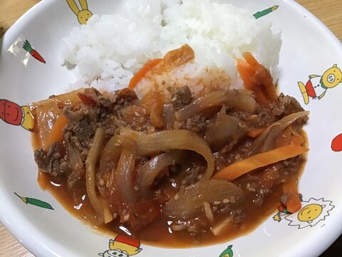 トマト缶でハヤシライス風